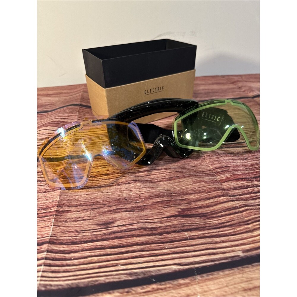 Electric EGB2S Gloss Black Ski Snowboard Goggles + extra lens